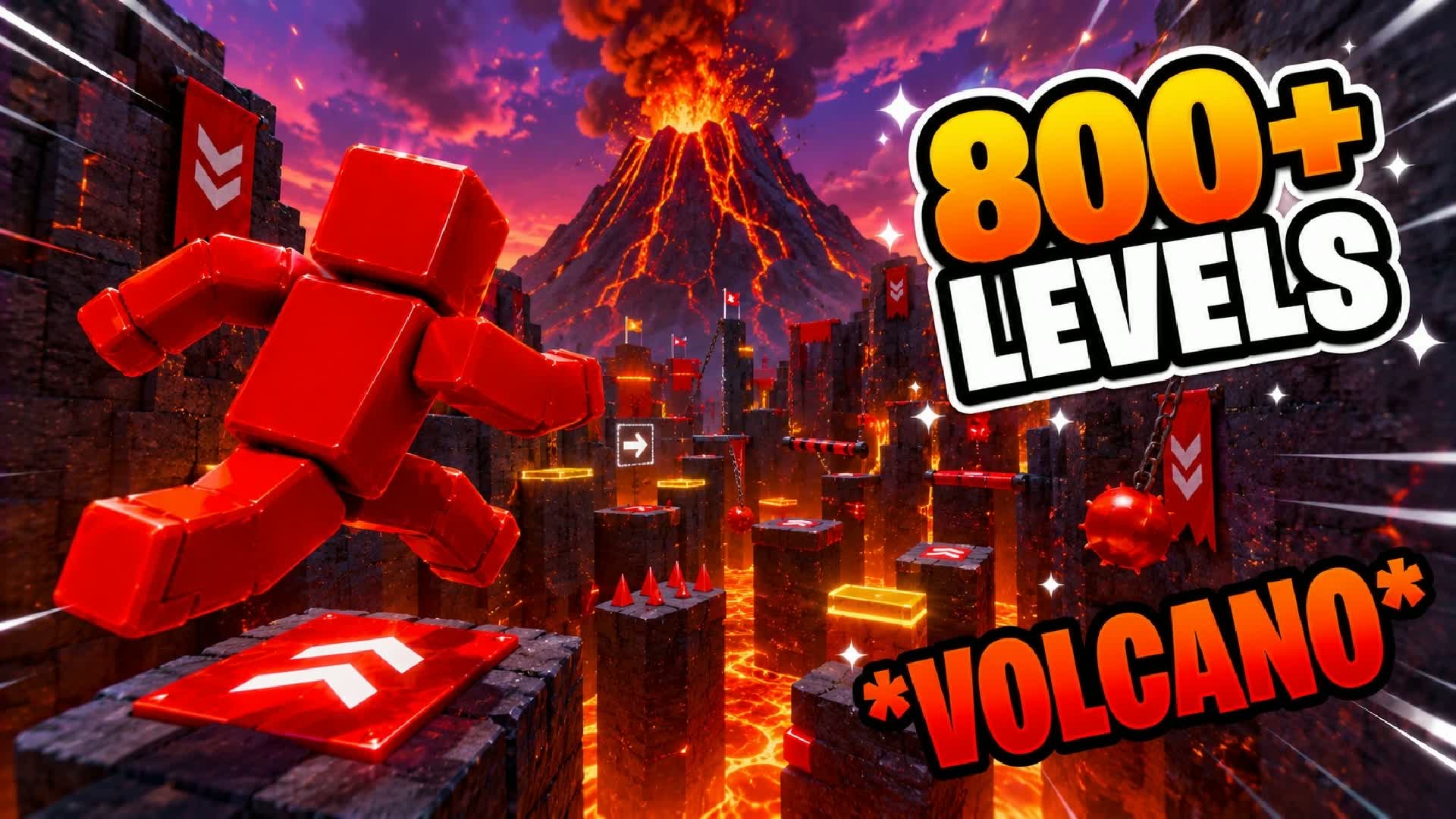 🌋HARD PARKOUR LEVELS 500+