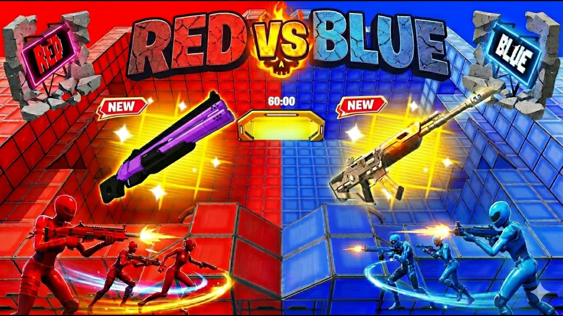 CLEAN RED VS BLUE 🔴🔵 *NEW WEAPONS*