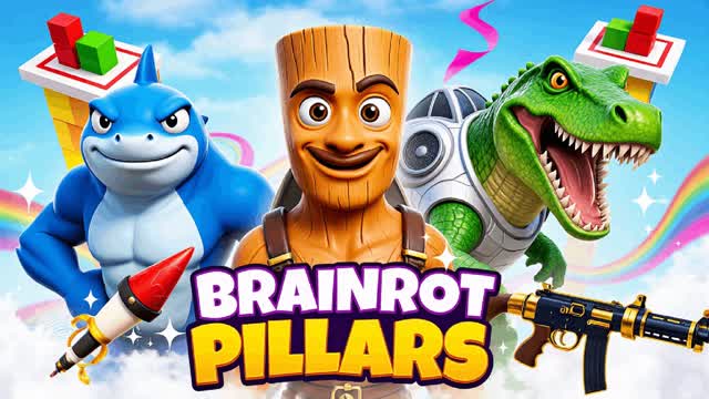 Mega Brainrot Pillars🪵🦈🐊