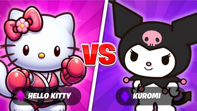 KUROMI VS HELLOKITTY RED VS BLUE 🔴🔵
