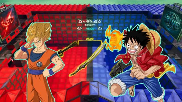 LUFFY VS GOKU (RED VS BLUE)