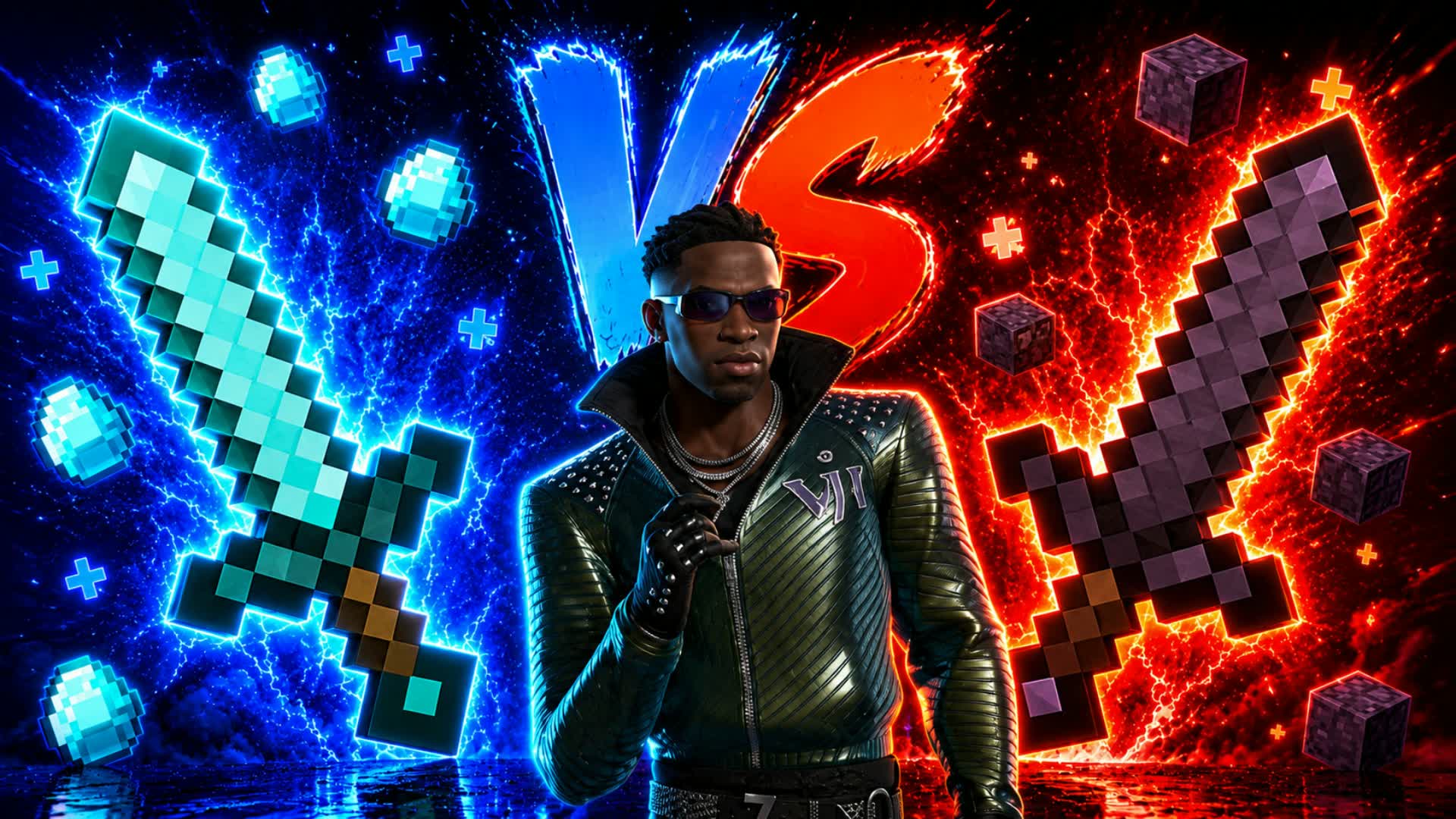 DIAX SWORD VS NETHE SWORD 🔴🔵 MEGA