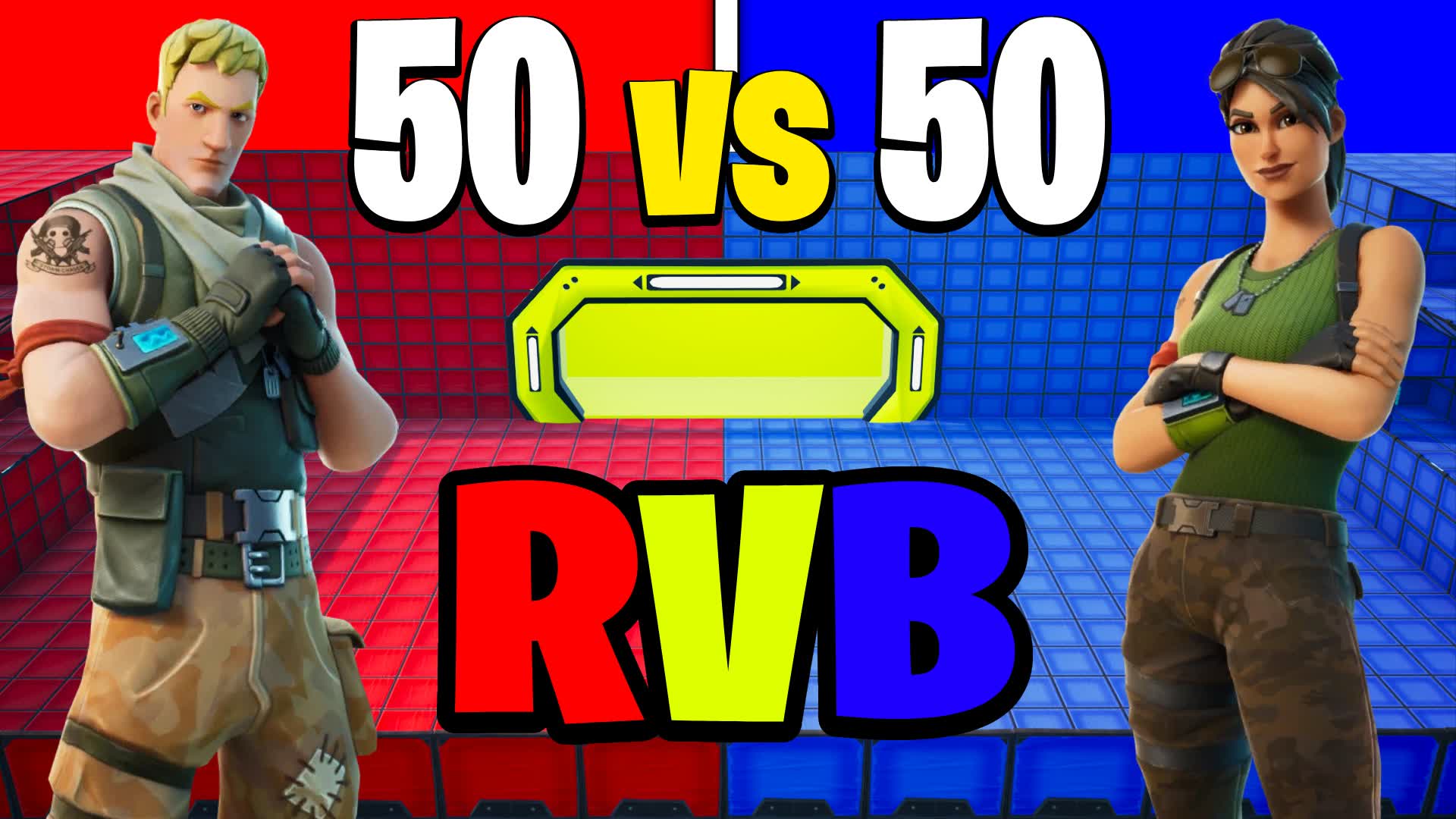 50 VS 50 RED VS BLUE RVB