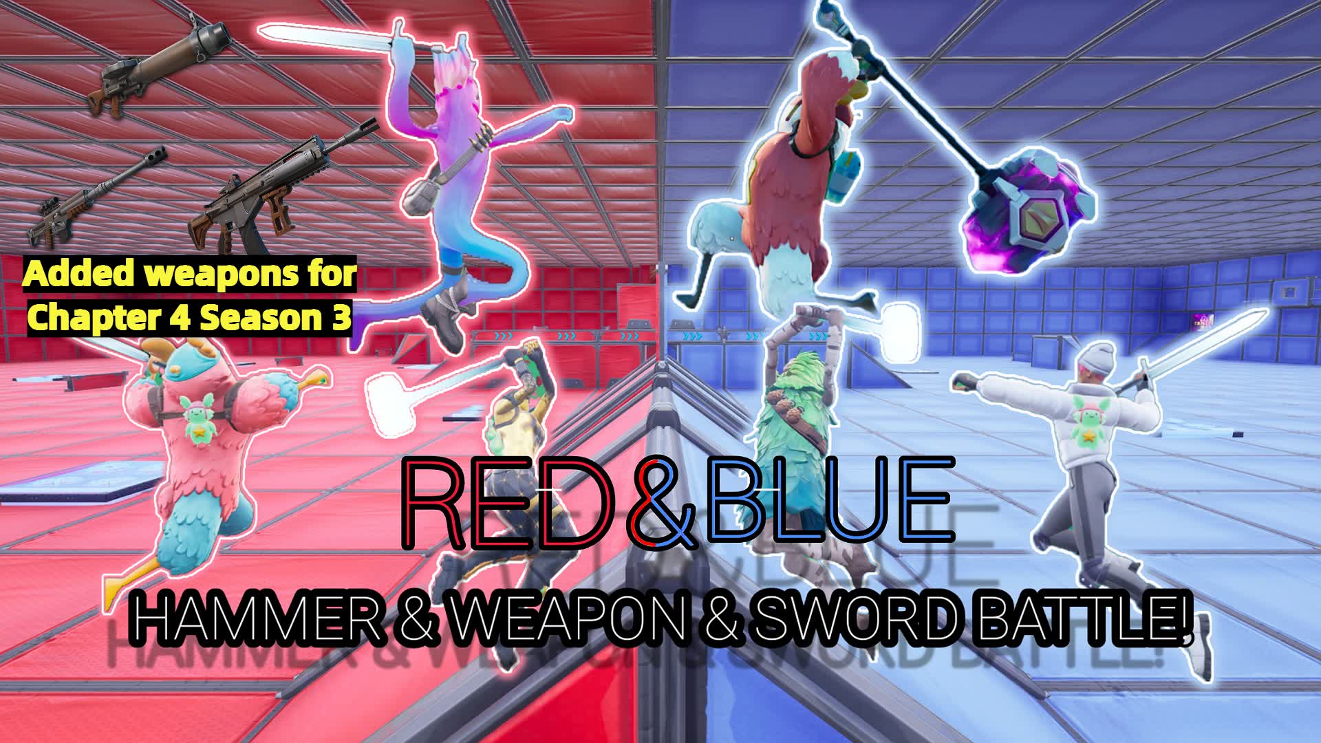 Red & Blue hammer&weapon&sword battle! 172223578856 من ابتكار kanadao