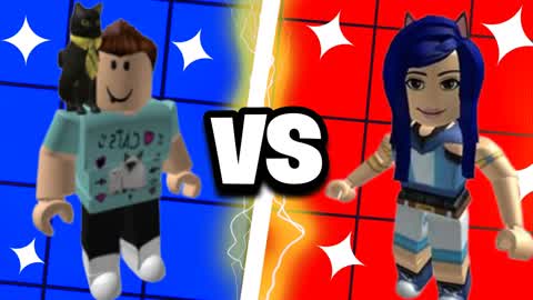 DENIS VS FUNNEH RED VS BLUE🔴🔵