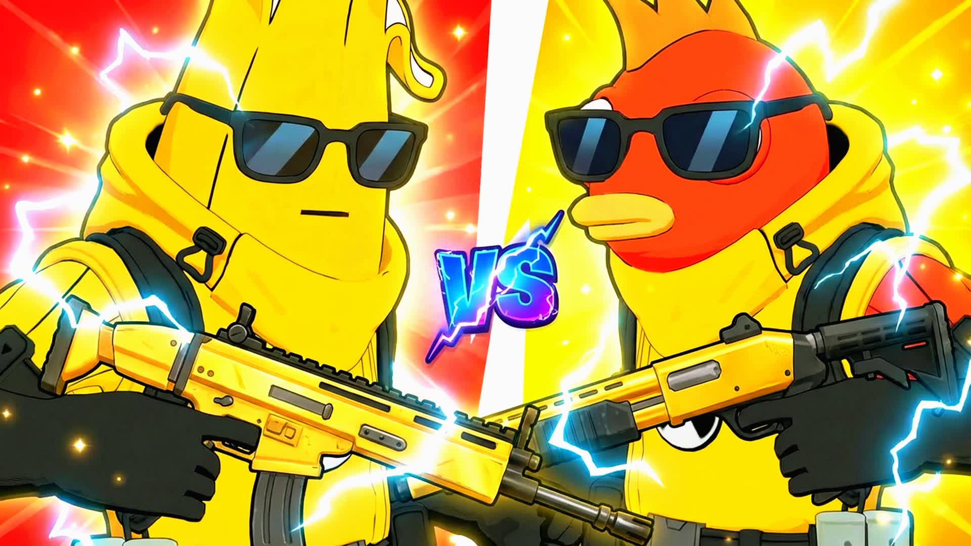 🔴FISHSTICK VS PEELY🍌RED VS BLUE