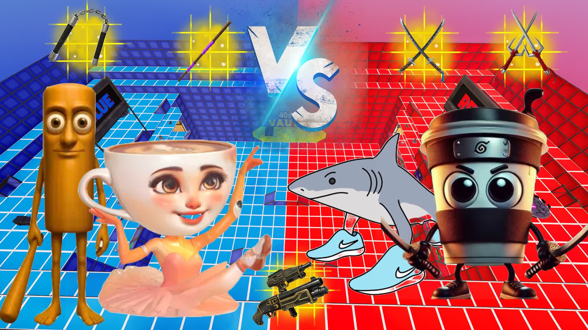 CRAZY FUN RED VS BLUE 🔴🔵