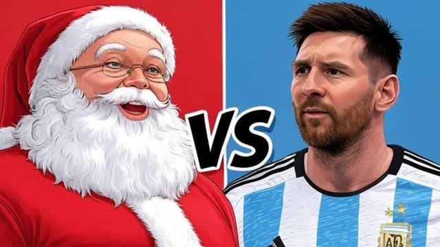 🎅SANTA VS MESSI⚽ RED VS BLUE🔴🔵