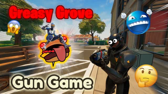 🔫GUN GAME🤩😱 👿Greasy Grove💢