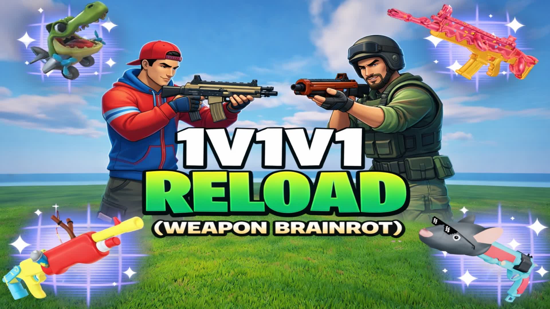 1V1V1 RELOAD BRAINROT 🔥 RANDOM LOADOUT
