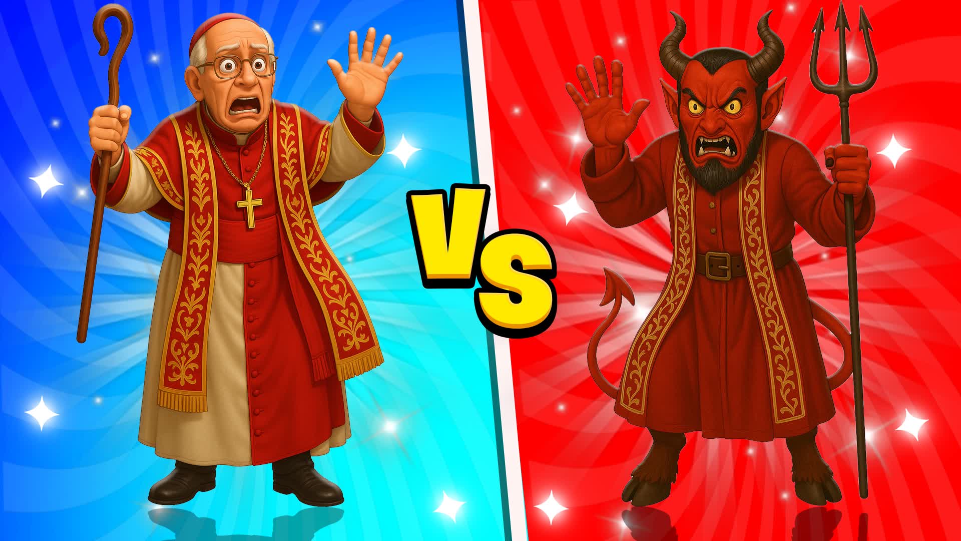 PAPAM - LEONE XIV VS THE DEVIL RVB🔴🔵