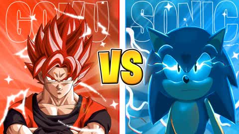 SONIC VS GOKU - RED VS BLUE    🔴🔵