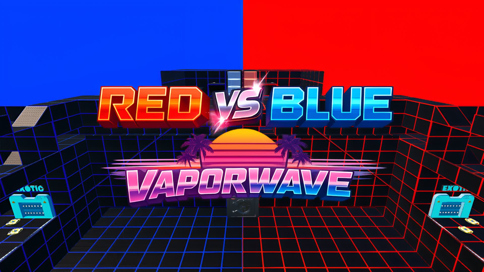 RED VS BLUE WAPORWAVE HIVE SUPER MAP