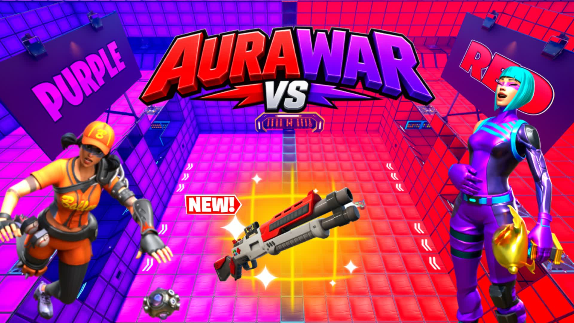 SUPER RED VS BLUE🔴🔵AURAWARS NewWeapons