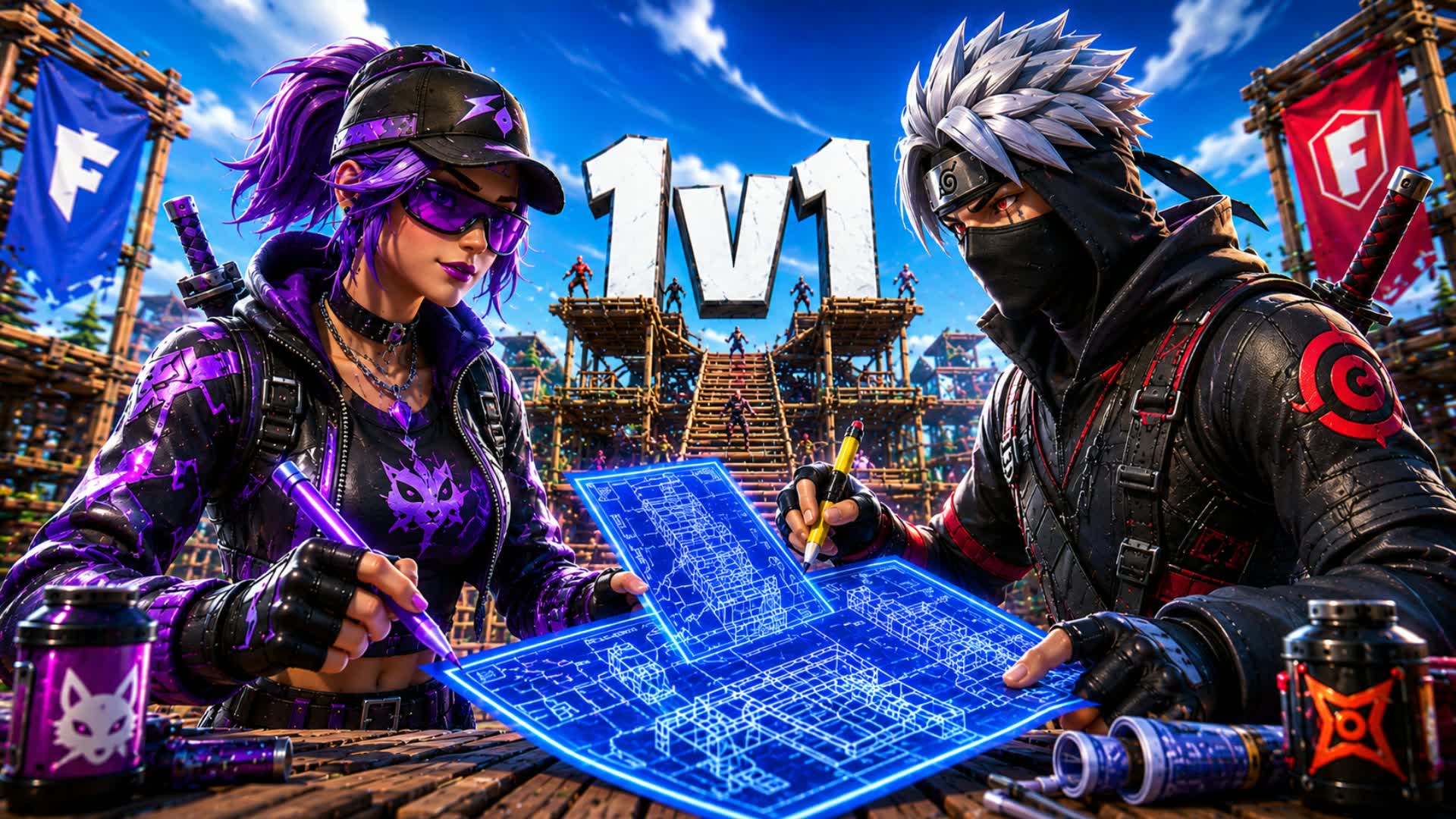 1ضد1|1v1 build fight
