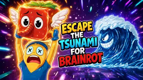 ESCAPE THE TSUNAMI FF🌊  FOR BRAINROT 📈