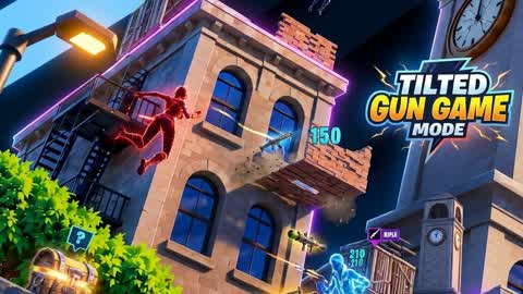 Tilted 'GUN Game' towers Al Ma'ouja Towers