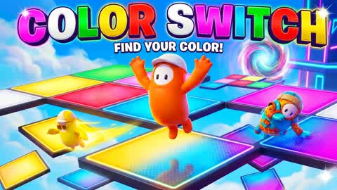 unc CHAOS COLOR SWITCH FALL GUYS🌈