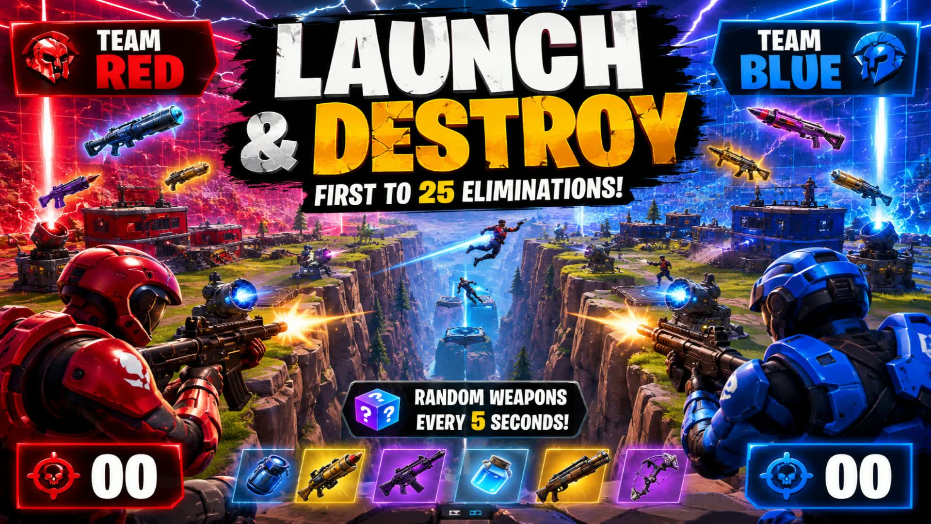 Launch Yourself Cliff Battle 1v1 25 ELIM