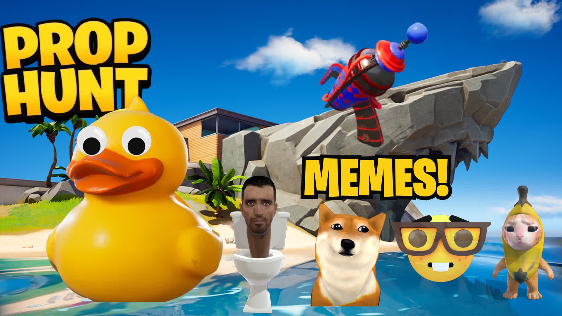 MEME SHARK PROP HUNT 😂 thumbnail