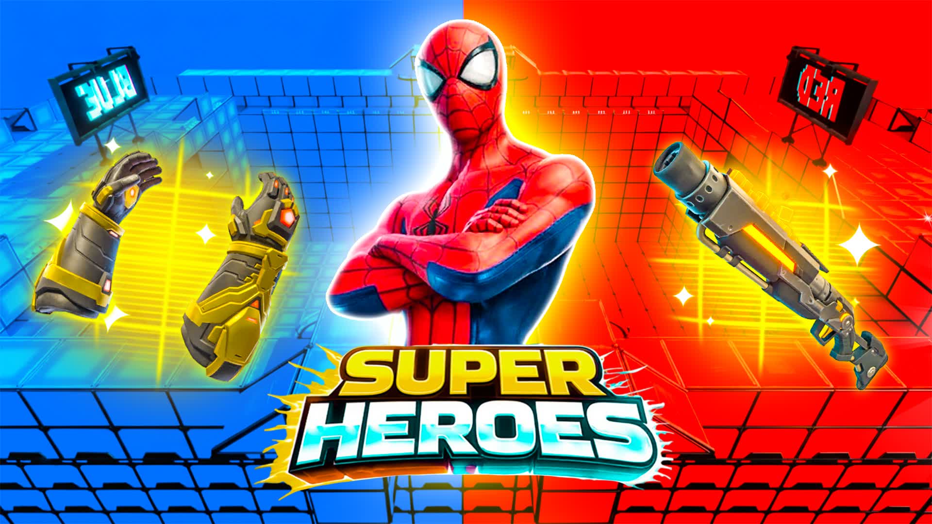 ヒーローズ🔥レッドVSブルー🔴🔵スーパー