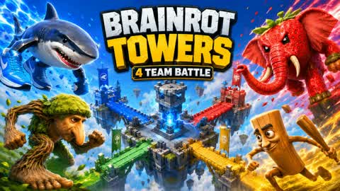 🔥 BRAINROT TOWERS: 4 TEAM BATTLE 🔥