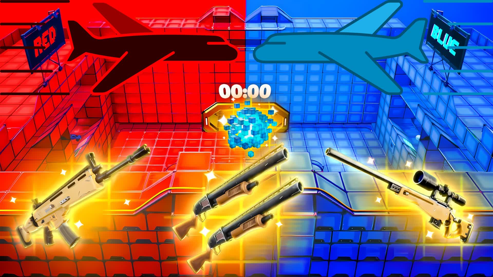 🏆ALL WEAPONS RED VS BLUEE 🔴 🔵 🏆