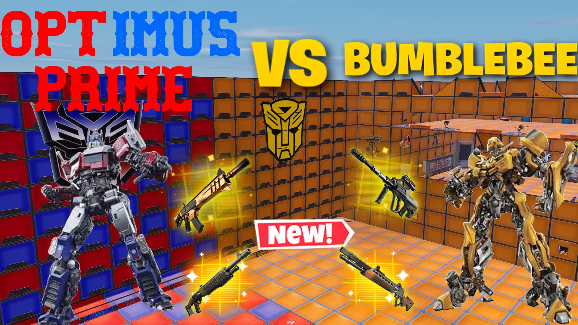 🤖🔴OPTIMUS PRIME🔵 VS BUMBLEBEE🟡 559184678603 by miqa Fortnite