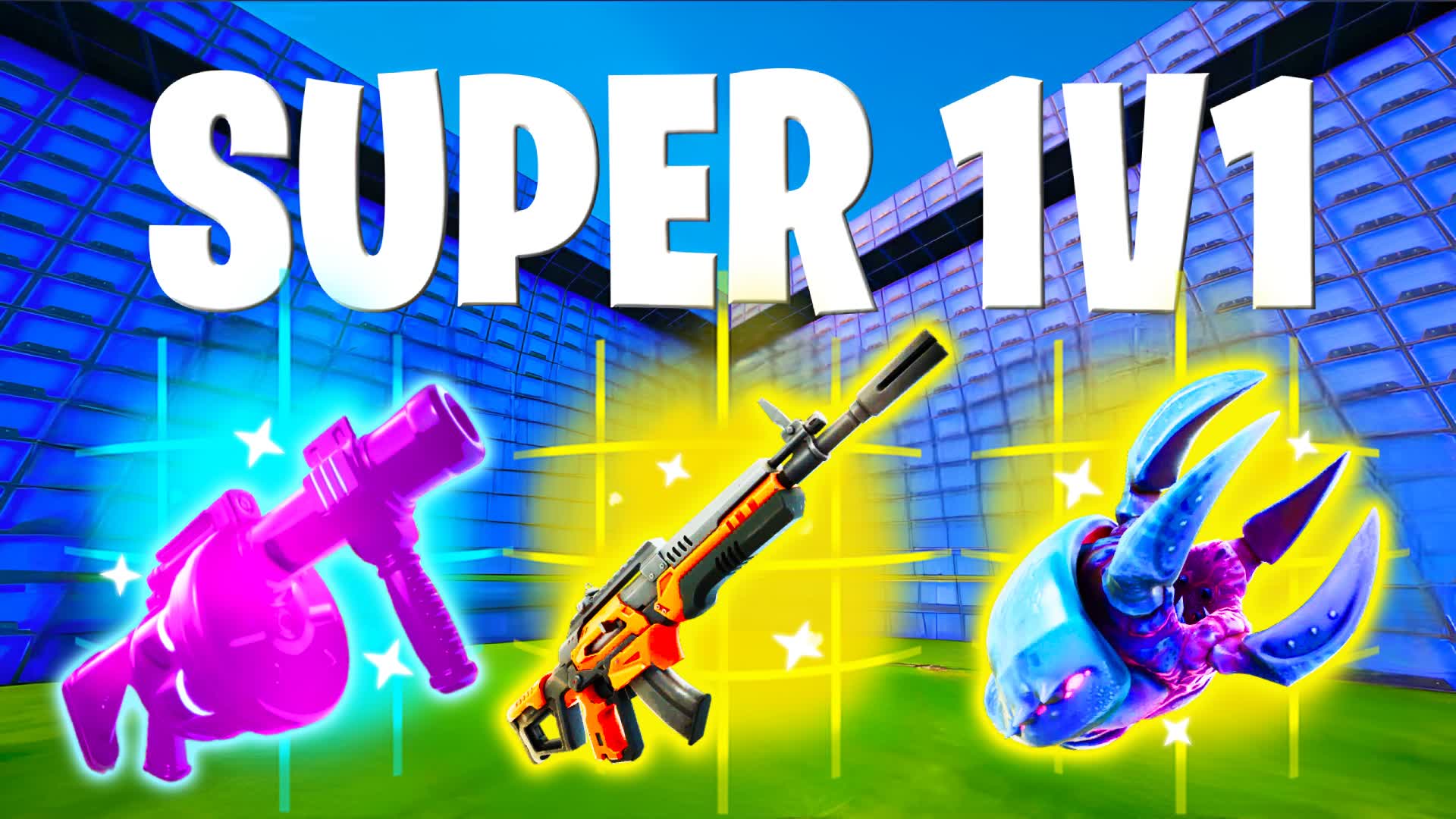 SUPER 1V1 FFA - ALL WEAPONS AND RIDES!