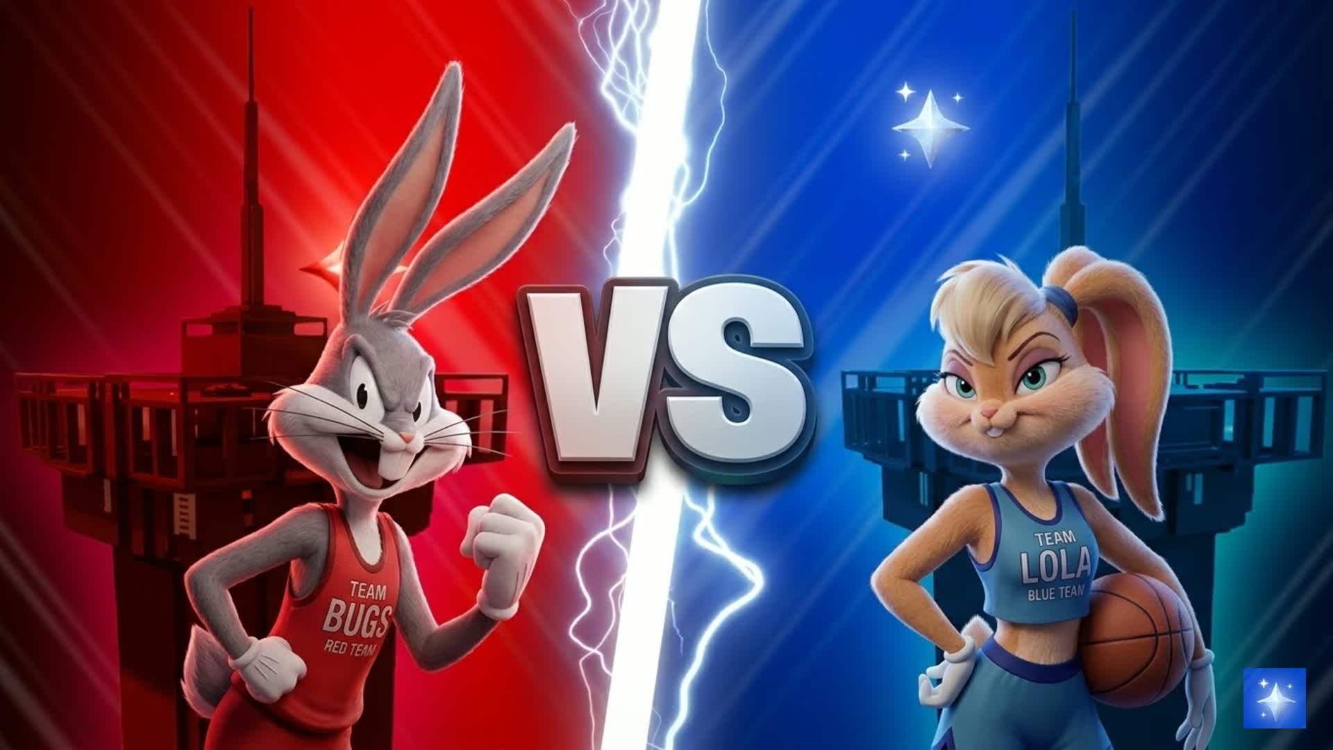 バッグス・バニー 楽しいレッド対ブルー 🔴🔵