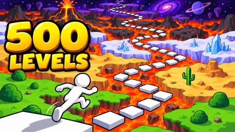 500 LEVEL DEATHRUN 🔥 5 WORLDS