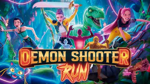 Demon Shooter Run 🦖👹⚔️
