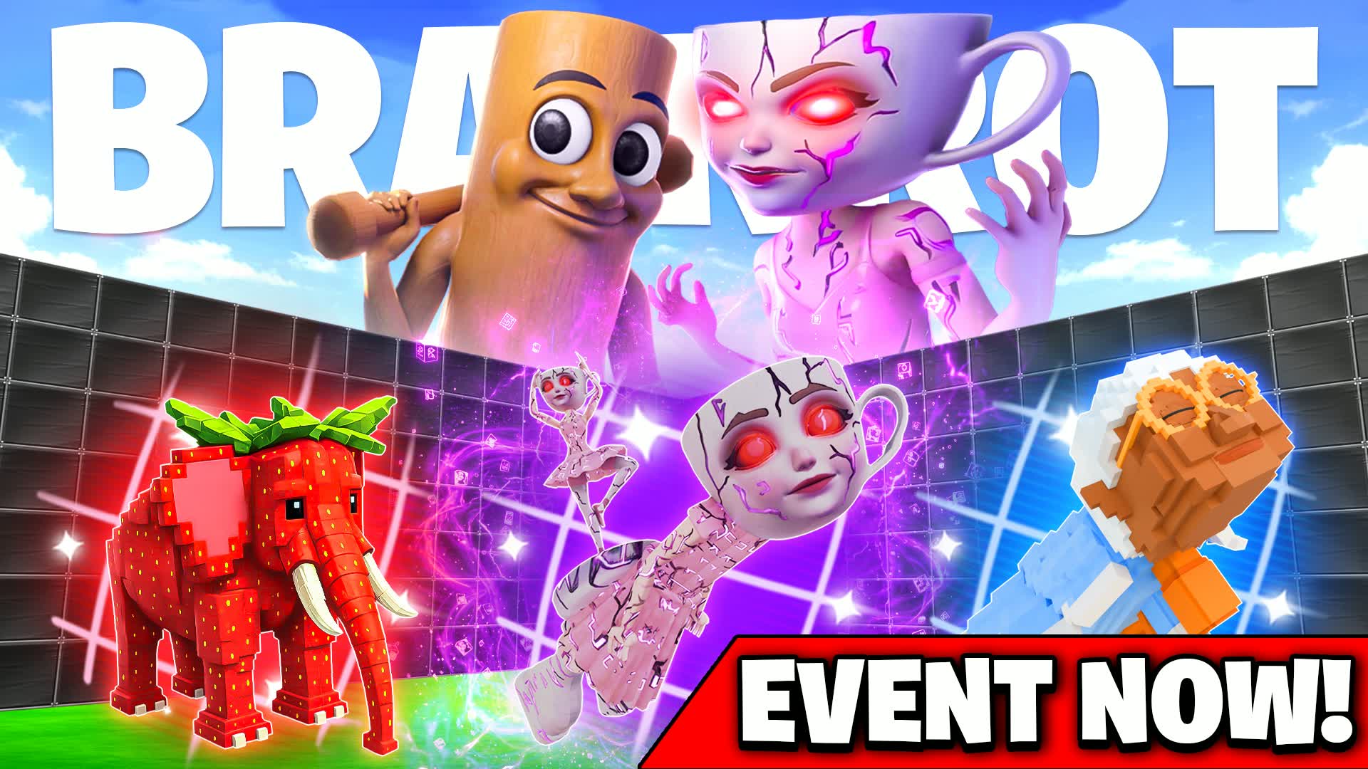 Brainrot 1v1 FFA - All Weapons & Rides