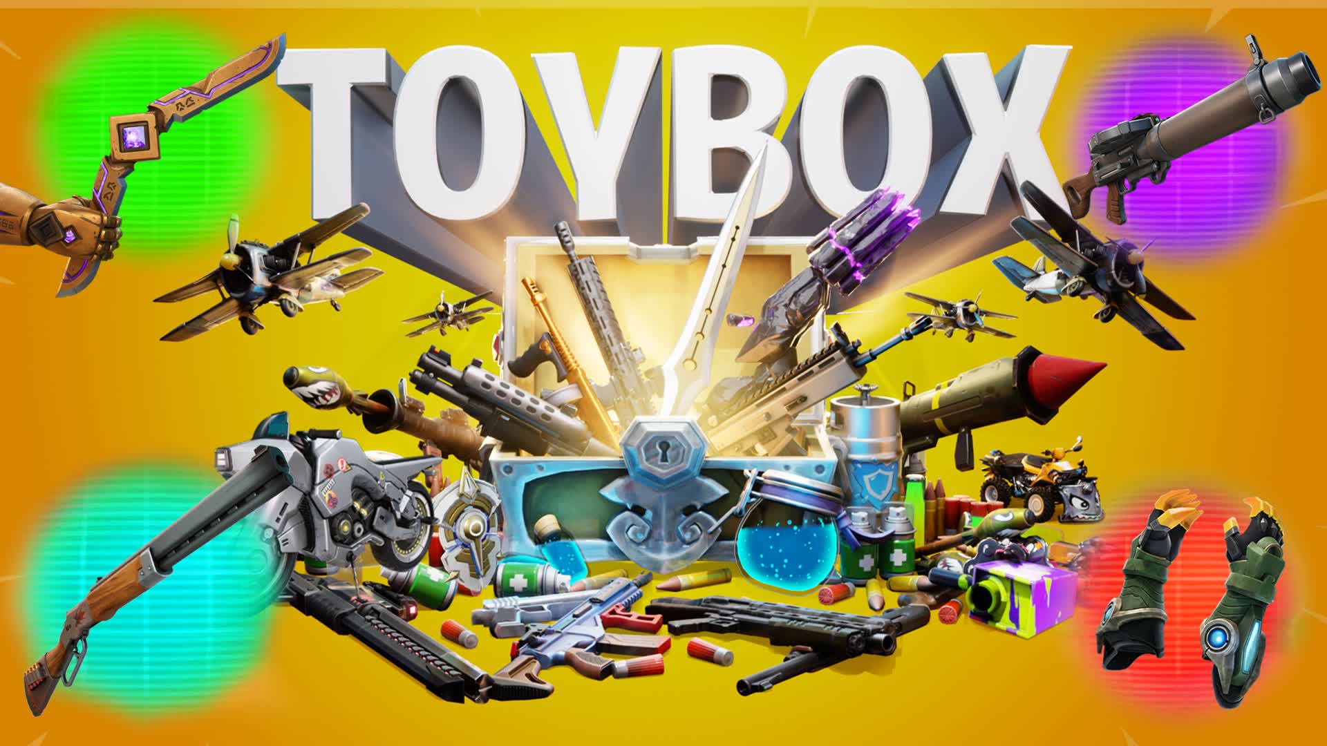 TOY B0X FFA ALL NEW GUNS! 906154587889 by postboxpat Fortnite