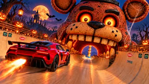 FNAF CAR DRIVE CITY RAMP JUMP HORROR