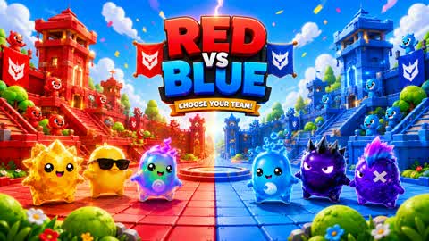 MEGA RED 🔴 VS 🔵 BLUE FUN ARENA