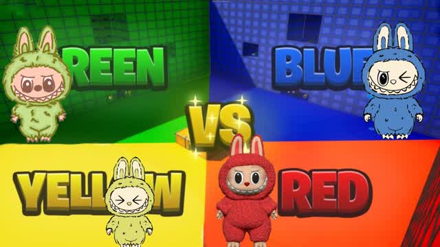LABOOBOO RED VS BLUE VS GREEN VS YELLOW