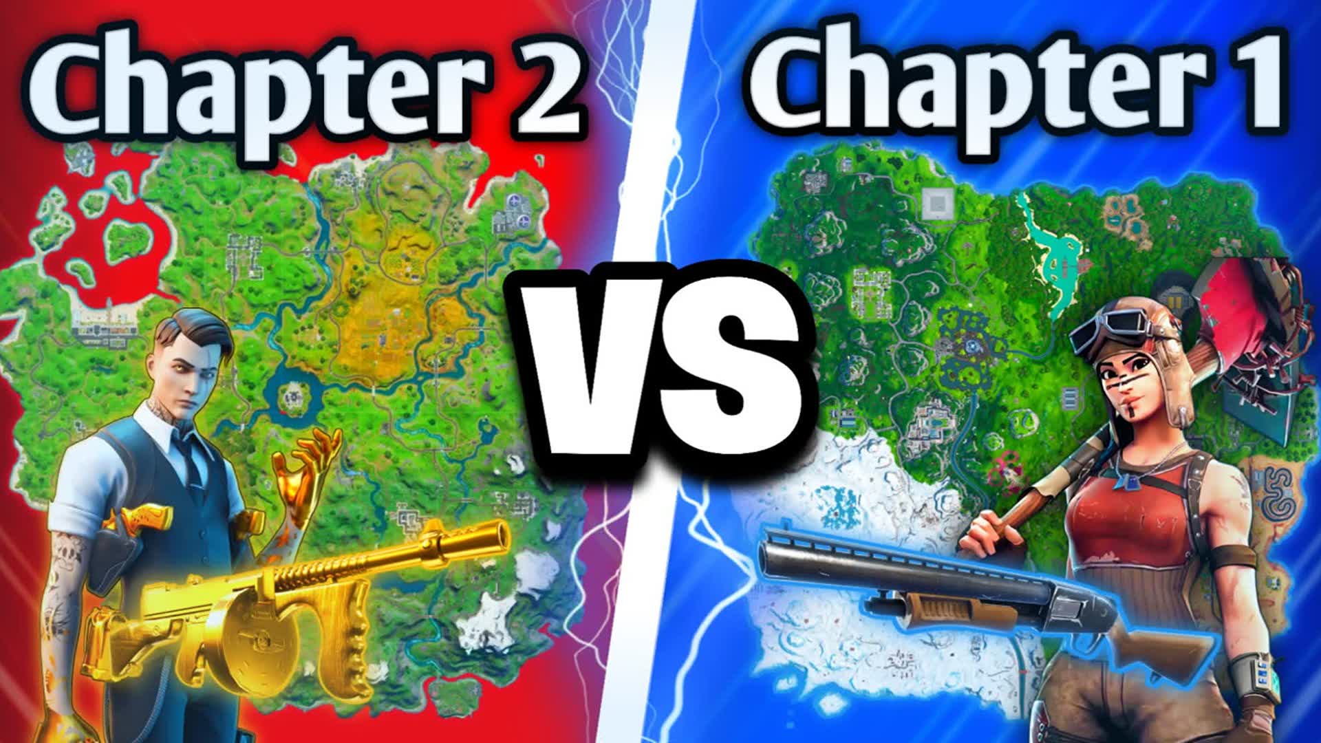 🔥CHAPTER 1 V.S CHAPTER 2 💥 7682-9695-9735 by kyd - Fortnite