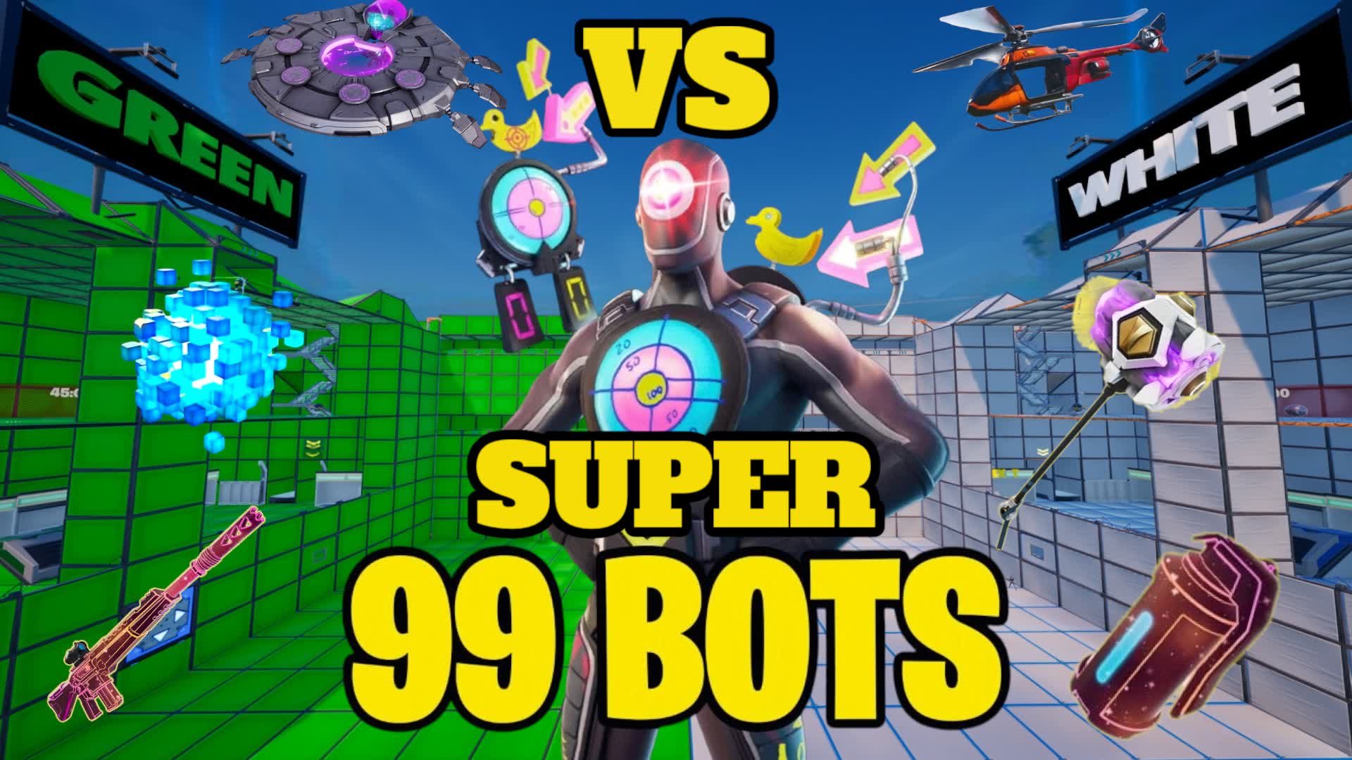 Súper  Green VS  White 2 ⚪️🟢 99 bots