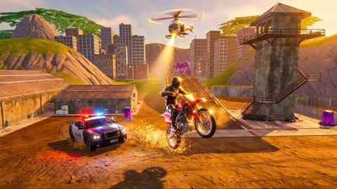 Chasing battle mega ramp 🚁