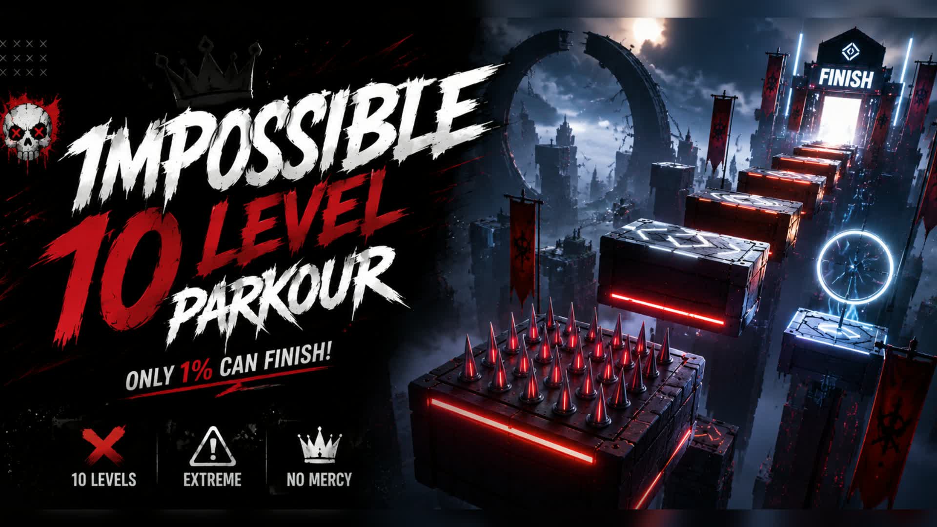 💀 IMPOSSIBLE 10 LEVEL PARKOUR ⭐