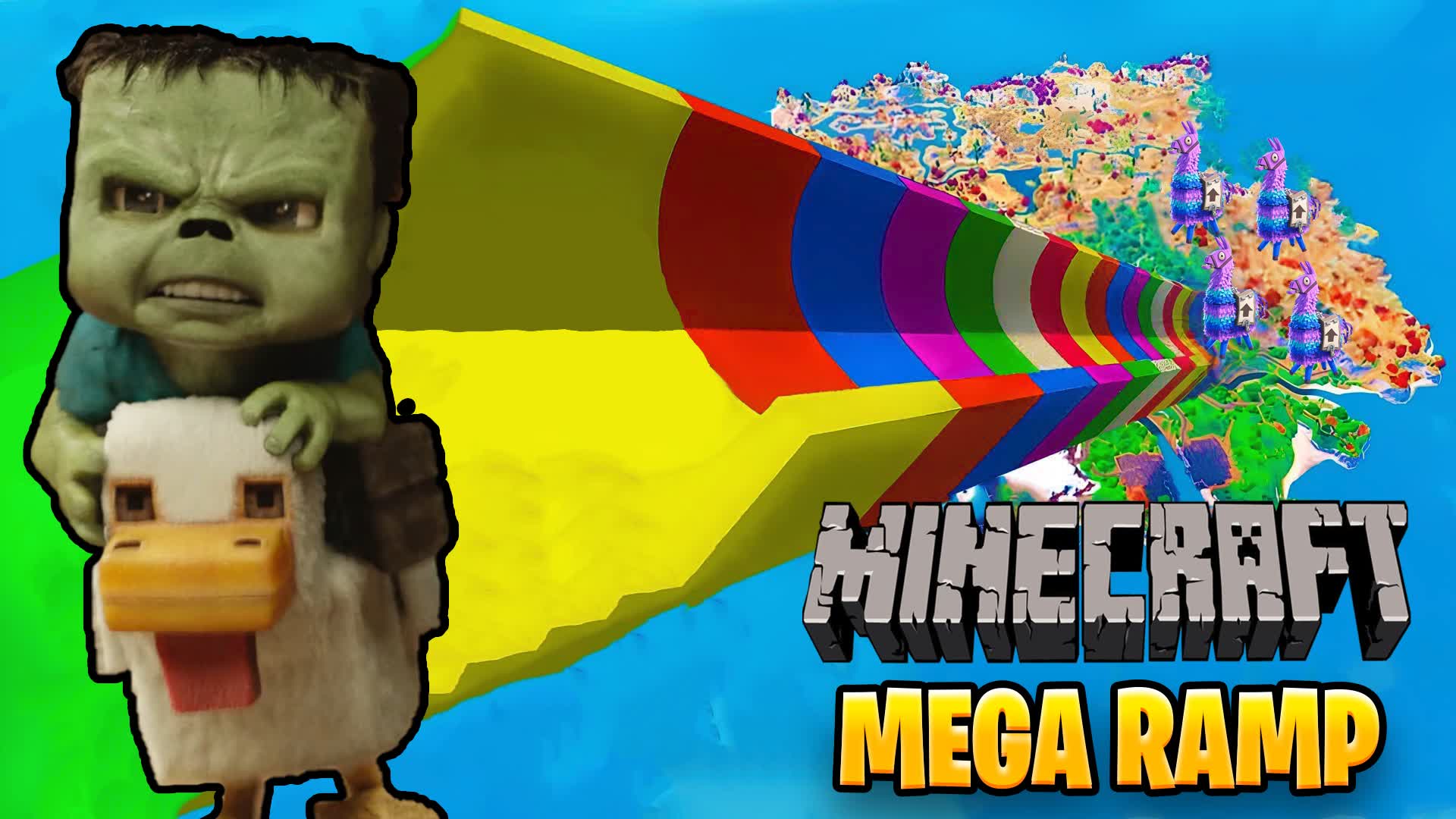 MINECRAFT RAINBOW MEGA RAMP ⭐