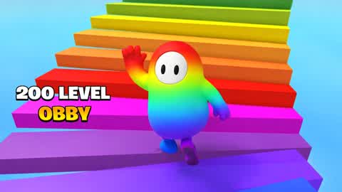 🌈FUN FALL GUYS 200+ OBBY PARKOUR