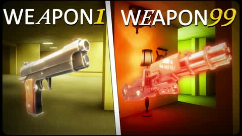 😱GUN GAME🔫BACKROOMS ONE SHOT