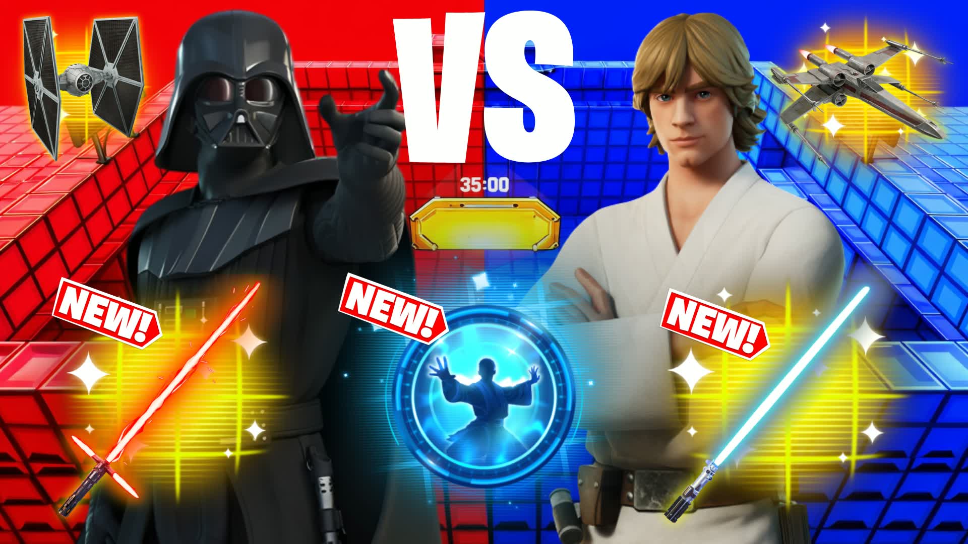 EMPIRE VS REBELS - RED VS BLUE STAR WARS
