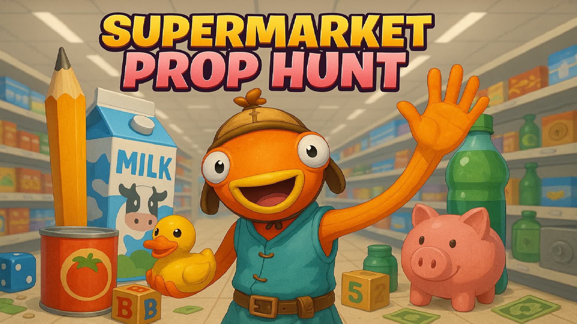 SUPERMARKET PROP HUNT 🛒FIRST PERSON