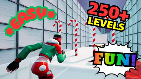 ❄️CARRERA DE LA MUERTE DE PARKOUR POR DEFECTO CON MÁS DE 250 ZONAS DE INVIERNO❄️