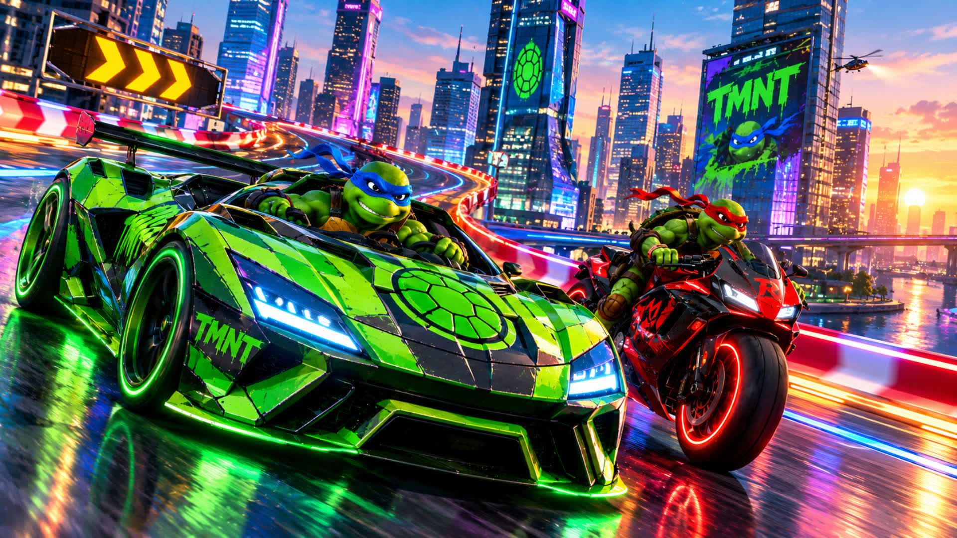 🐢RAMP TMNT 🚗メガランプ付きのカーゲーム