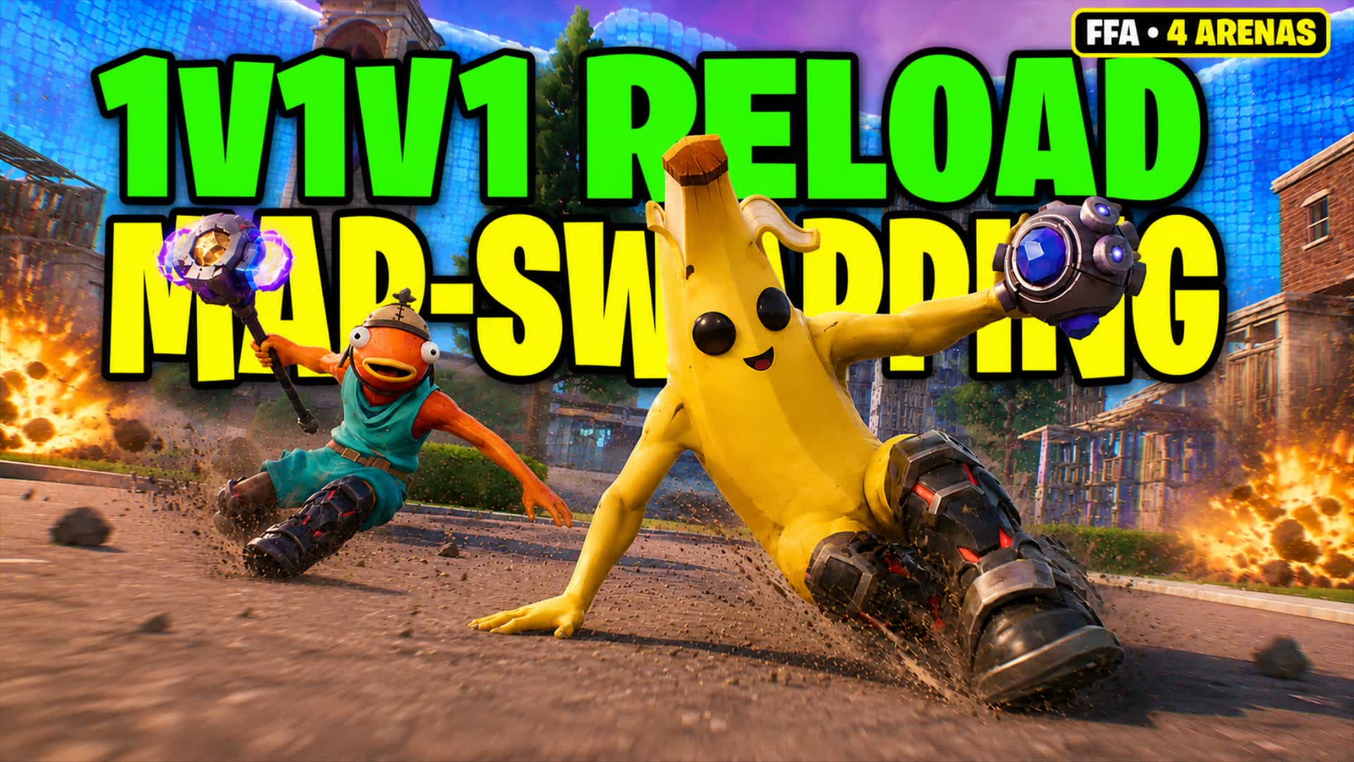 MAP-SWAPPING 1v1v1 RELOAD 🔄 4 ARENAS