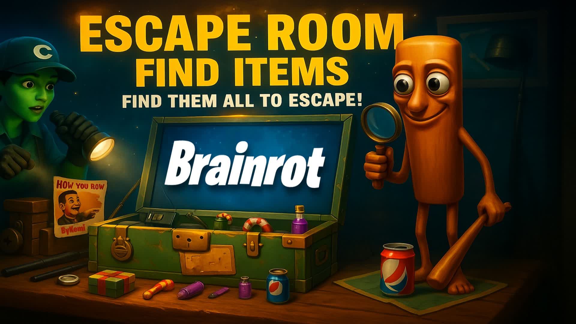 Escape Room Find Items Brainrot 🔎